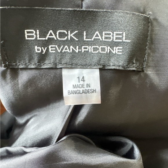 Black Label by Evan Picone Charcoal Gray Tailored Blazer Size 14 - Picture 8 of 9